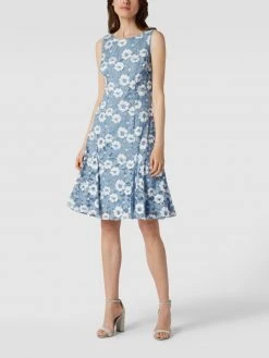 Adrianna Papell Cocktailkleid Mit Floralem Muster - Hellblau