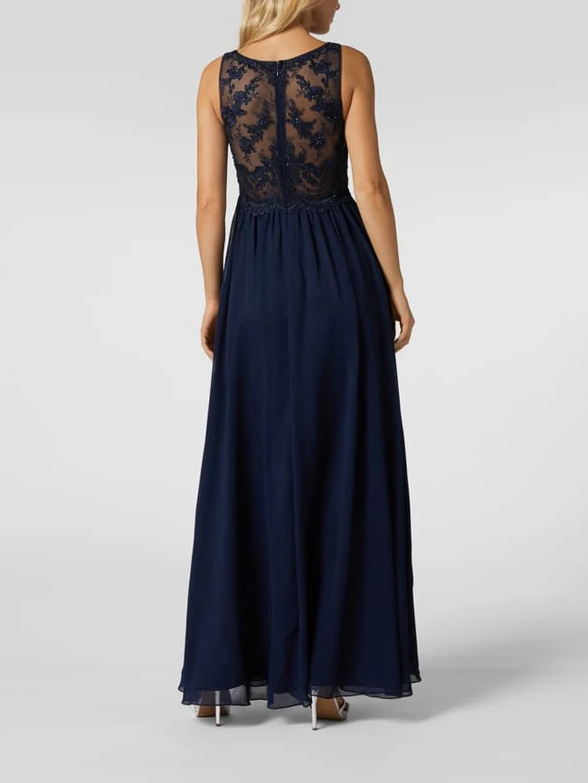 Laona Abendkleid Aus Chiffon Mit Ziersteinen - Dunkelblau 7 Laona Abendkleid Aus Chiffon Mit Ziersteinen - Dunkelblau – Bild 5