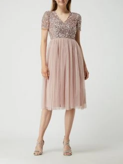 MAYA DELUXE Cocktailkleid Mit Pailletten - Rosé