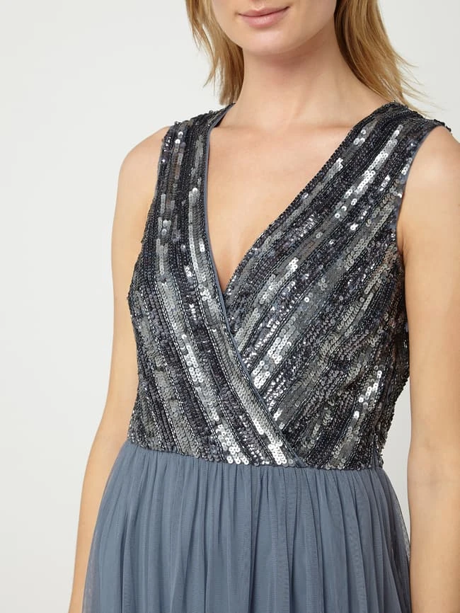 LACE & BEADS Abendkleid Aus Tüll Mit Pailletten-Applikationen - Hellblau 5 LACE & BEADS Abendkleid Aus Tüll Mit Pailletten-Applikationen - Hellblau – Bild 3