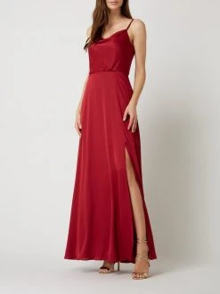 Jake*s Cocktail Kleid Mit Wasserfall-Ausschnitt - Dunkelrot