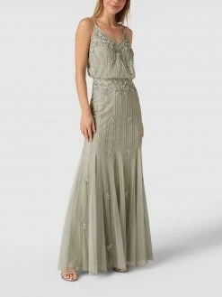 LACE & BEADS Abendkleid Mit Pailletten Und Ziersteinen - Grün