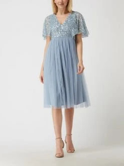 MAYA DELUXE Cocktailkleid Mit Pailletten - Hellblau