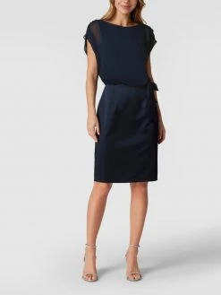 Swing Cocktailkleid Mit U-Boot-Ausschnitt - Dunkelblau