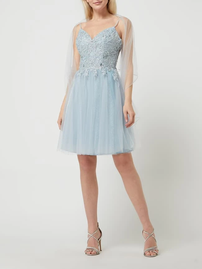 Luxuar Cocktailkleid Mit Strasssteinen - Hellblau 7 Luxuar Cocktailkleid Mit Strasssteinen - Hellblau – Bild 5