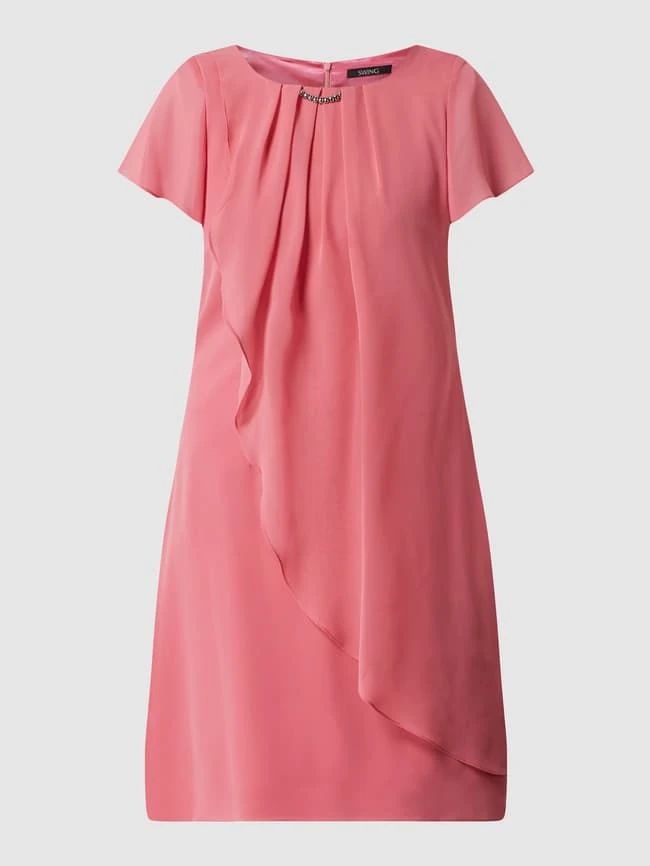 Swing Cocktailkleid Im Double-Layer-Look - Pink 4 Swing Cocktailkleid Im Double-Layer-Look - Pink – Bild 2