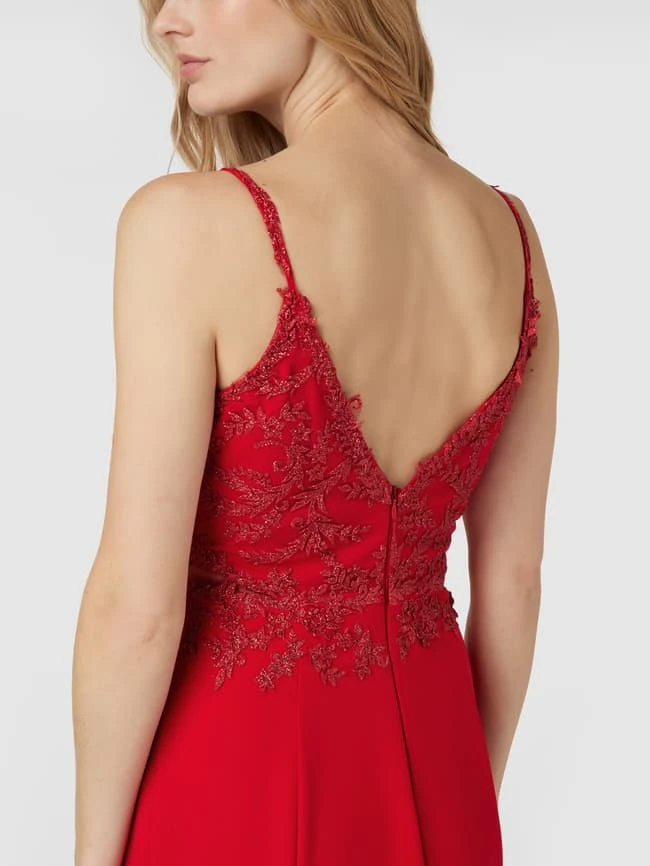 TROYDEN COLLECTION Abendkleid Mit Kontrastbesatz - Rot 5 TROYDEN COLLECTION Abendkleid Mit Kontrastbesatz - Rot – Bild 3
