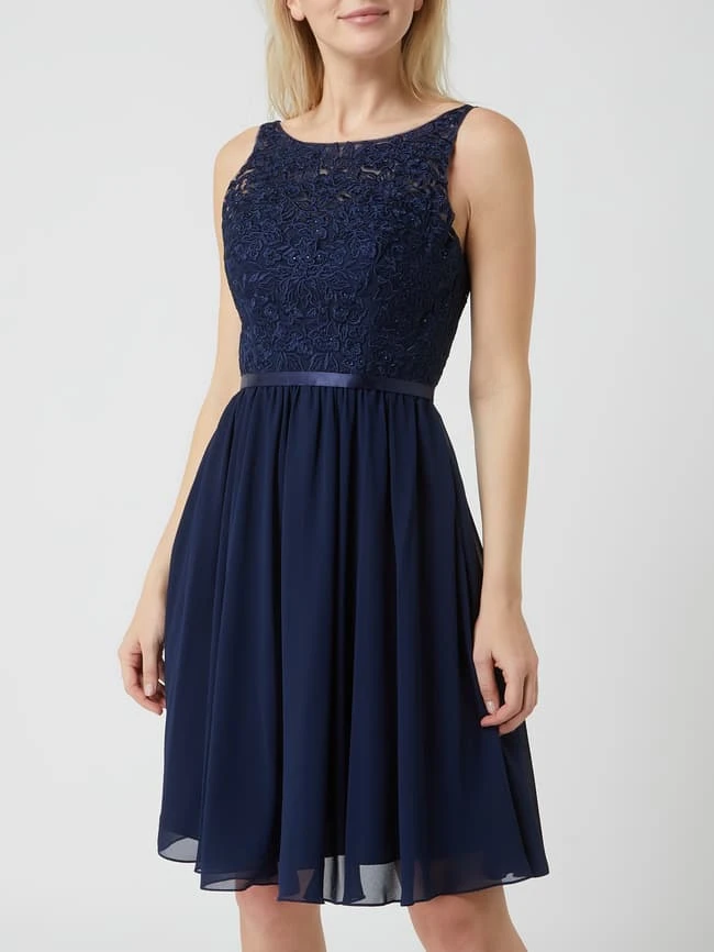 Luxuar Cocktailkleid Mit Strasssteinen - Marineblau 6 Luxuar Cocktailkleid Mit Strasssteinen - Marineblau – Bild 4