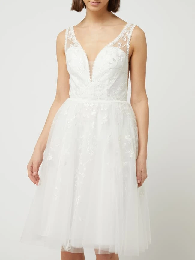 Luxuar Brautkleid Aus Mesh Und Spitze - Offwhite 6 Luxuar Brautkleid Aus Mesh Und Spitze - Offwhite – Bild 4