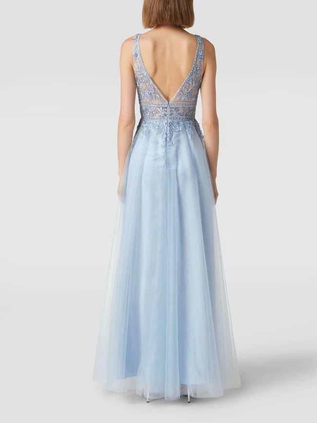 Luxuar Abendkleid Mit Strasssteinbesatz - Hellblau 7 Luxuar Abendkleid Mit Strasssteinbesatz - Hellblau – Bild 5