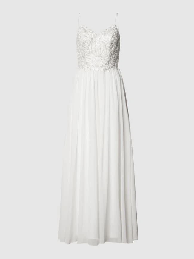 Laona Abendkleid Mit Floralen Stickereien Und Zierperlen - Offwhite 4 Laona Abendkleid Mit Floralen Stickereien Und Zierperlen - Offwhite – Bild 2