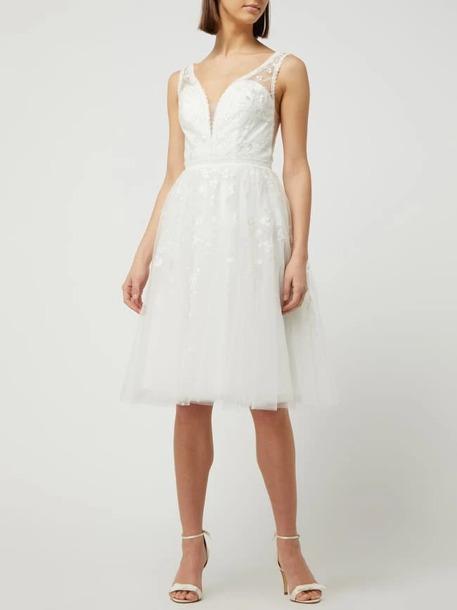 Luxuar Brautkleid Aus Mesh Und Spitze - Offwhite 3 Luxuar Brautkleid Aus Mesh Und Spitze - Offwhite