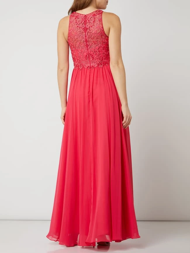 Laona Abendkleid Mit Floralen Stickereien - Neon Pink 6 Laona Abendkleid Mit Floralen Stickereien - Neon Pink – Bild 4