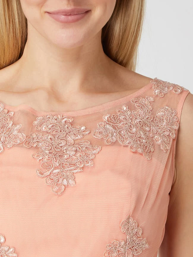 Paradi Cocktailkleid Aus Mesh Und Chiffon - Rosé 5 Paradi Cocktailkleid Aus Mesh Und Chiffon - Rosé – Bild 3