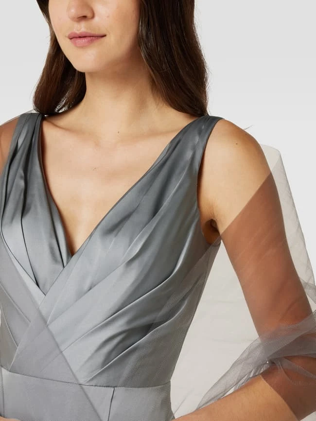 Unique Abendkleid Mit Stola - Bleu 5 Unique Abendkleid Mit Stola - Bleu – Bild 3