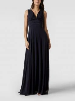 TROYDEN COLLECTION Abendkleid Mit Drapierung - Marineblau