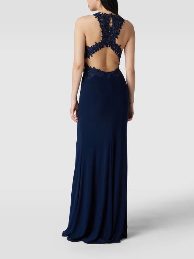 Mascara Abendkleid Mit Floralen Stickereien Und Ziersteinen - Dunkelblau 7 Mascara Abendkleid Mit Floralen Stickereien Und Ziersteinen - Dunkelblau – Bild 5