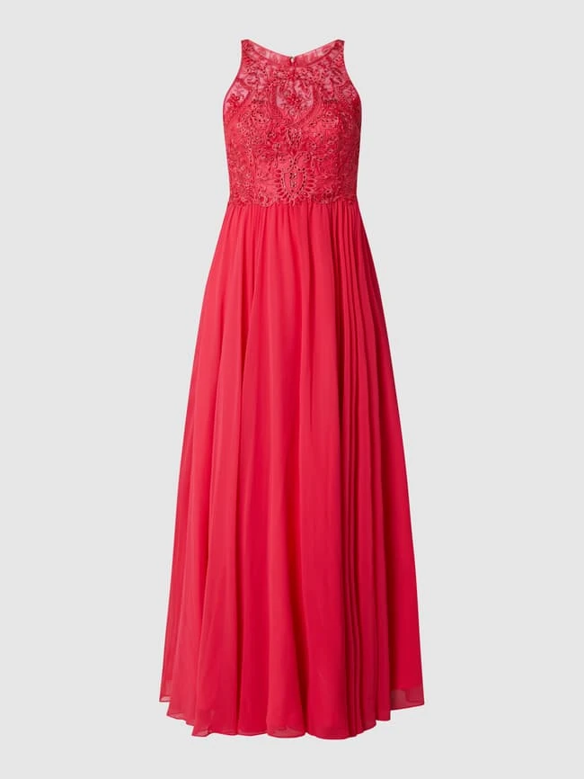 Laona Abendkleid Mit Floralen Stickereien - Neon Pink 4 Laona Abendkleid Mit Floralen Stickereien - Neon Pink – Bild 2
