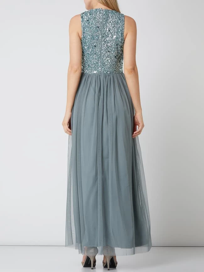 LACE & BEADS Abendkleid Mit Pailletten - Dunkelgrau 6 LACE & BEADS Abendkleid Mit Pailletten - Dunkelgrau – Bild 4