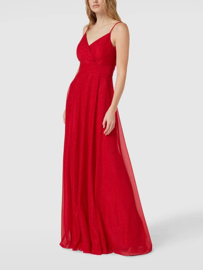 TROYDEN COLLECTION Abendkleid Mit Effektgarn - Rot 6 TROYDEN COLLECTION Abendkleid Mit Effektgarn - Rot – Bild 4