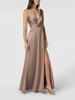 Unique Abendkleid Mit Stola - Taupe