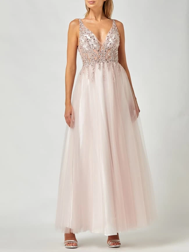 Mascara Abendkleid Mit Strasssteinen - Rosé 3 Mascara Abendkleid Mit Strasssteinen - Rosé