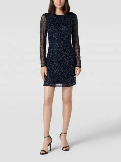 LACE & BEADS Cocktailkleid In Minilänge Mit Paillettenbesatz - Marineblau