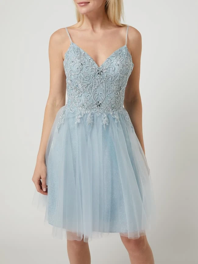Luxuar Cocktailkleid Mit Strasssteinen - Hellblau 6 Luxuar Cocktailkleid Mit Strasssteinen - Hellblau – Bild 4