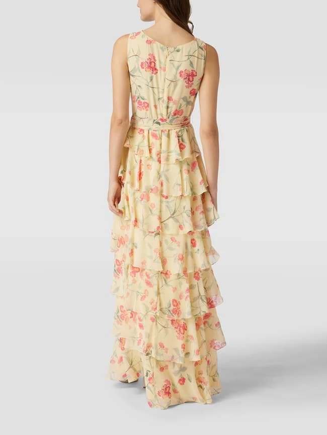 Lauren Ralph Lauren Abendkleid Mit Volants - Gelb 7 Lauren Ralph Lauren Abendkleid Mit Volants - Gelb – Bild 5