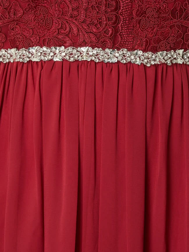 My Mascara Curves PLUS SIZE Abendkleid Mit Floralen Stickereien - Bordeaux Rot 5 My Mascara Curves PLUS SIZE Abendkleid Mit Floralen Stickereien - Bordeaux Rot – Bild 3