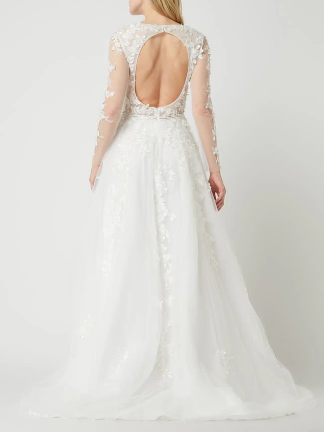 Unique Brautkleid Aus Spitze Und Chiffon - Offwhite 6 Unique Brautkleid Aus Spitze Und Chiffon - Offwhite – Bild 4