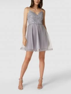 Laona Cocktailkleid Mit Floraler Stickerei - Silber