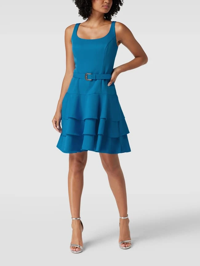 Lauren Ralph Lauren Knielanges Cocktailkleid In Stufen-Optik Modell 'Ailanny' - Royalblau 3 Lauren Ralph Lauren Knielanges Cocktailkleid In Stufen-Optik Modell 'Ailanny' - Royalblau