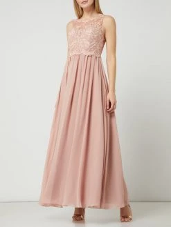 Laona Abendkleid Aus Chiffon Mit Ornamentalen Stickereien - Altrosa