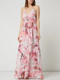 LAONA-shop 17 Jake*s Cocktail Abendkleid Aus Chiffon Mit Volants - Rosé Meliert