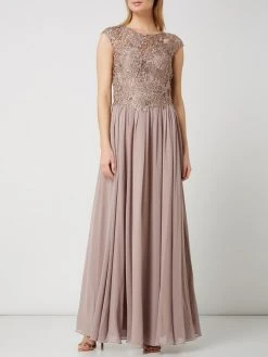 Luxuar Abendkleid Mit Floraler Häkelspitze - Mauve