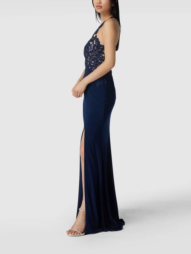 Mascara Abendkleid Mit Floralen Stickereien Und Ziersteinen - Dunkelblau 6 Mascara Abendkleid Mit Floralen Stickereien Und Ziersteinen - Dunkelblau – Bild 4