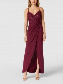 Lipsy Abendkleid Mit Zierbesatz Und Pailletten - Bordeaux Rot
