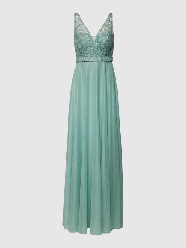 TROYDEN COLLECTION Abendkleid Mit Floralen Stickereien - Mint 4 TROYDEN COLLECTION Abendkleid Mit Floralen Stickereien - Mint – Bild 2