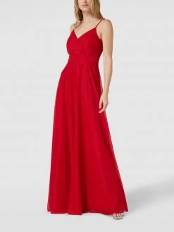 TROYDEN COLLECTION Abendkleid Mit Effektgarn - Rot