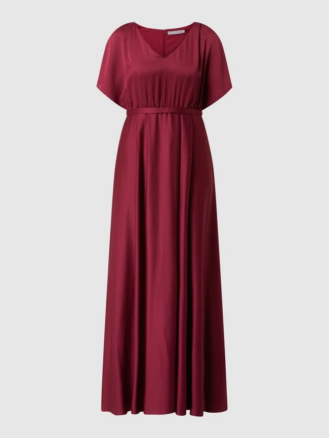 Christian Berg Cocktail Abendkleid Mit Flügelärmeln - Kirschrot 4 Christian Berg Cocktail Abendkleid Mit Flügelärmeln - Kirschrot – Bild 2