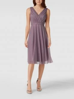 TROYDEN COLLECTION Cocktailkleid Mit Glitzer-Effekt - Mauve
