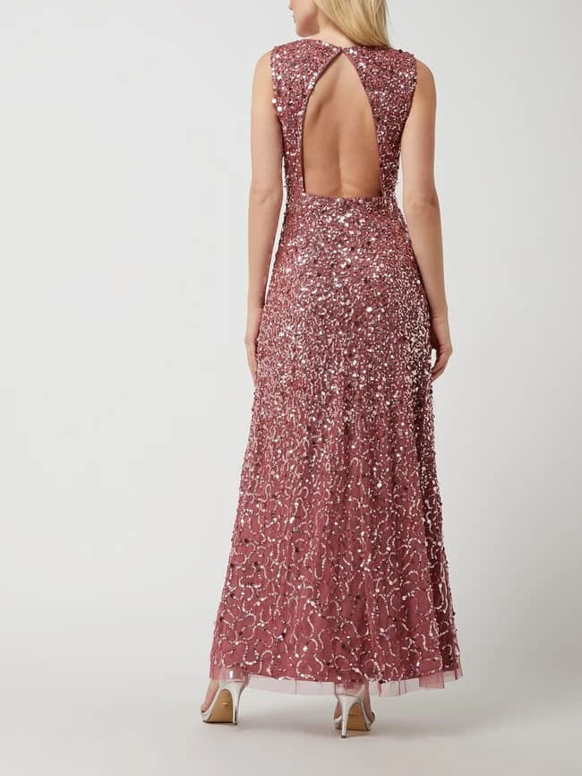 MAYA DELUXE Abendkleid Aus Tüll Mit Pailletten - Altrosa 6 MAYA DELUXE Abendkleid Aus Tüll Mit Pailletten - Altrosa – Bild 4