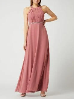 V.M. Abendkleid Aus Chiffon - Altrosa