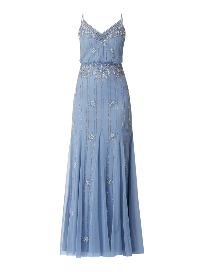 LACE & BEADS Abendkleid Aus Mesh Modell 'Keeva' - Bleu 4 LACE & BEADS Abendkleid Aus Mesh Modell 'Keeva' - Bleu – Bild 2