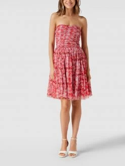 LACE & BEADS Cocktailkleid Mit Floralem Allover-Muster - Rot