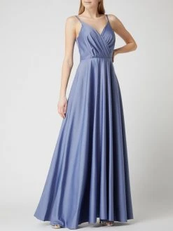 TROYDEN COLLECTION Abendkleid Aus Satin - Rauchblau
