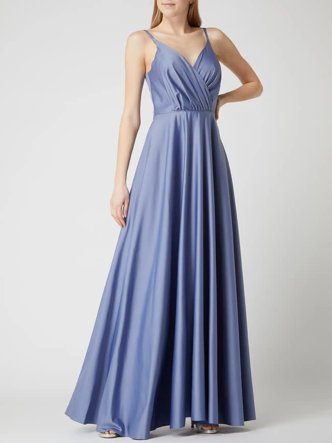 TROYDEN COLLECTION Abendkleid Aus Satin - Rauchblau 3 TROYDEN COLLECTION Abendkleid Aus Satin - Rauchblau