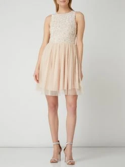 LACE & BEADS Cocktailkleid Aus Mesh Mit Pailletten Modell 'Picasso' - Rosa