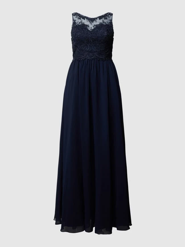 Laona Abendkleid Aus Chiffon Mit Ziersteinen - Dunkelblau 4 Laona Abendkleid Aus Chiffon Mit Ziersteinen - Dunkelblau – Bild 2